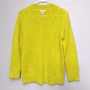 Bar III Loosely Knit Mustard Mohair Sweater - XS
